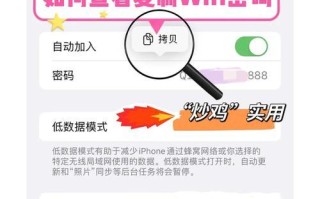 手机查看自家WiFi密码教程（教你轻松获取家中WiFi密码）