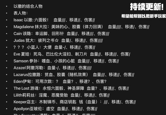 《以撒的结合图鉴Mod——探索新世界的奇幻冒险》（发现无尽的可能性，破解迷题揭示真相）-第1张图片-星耀数码