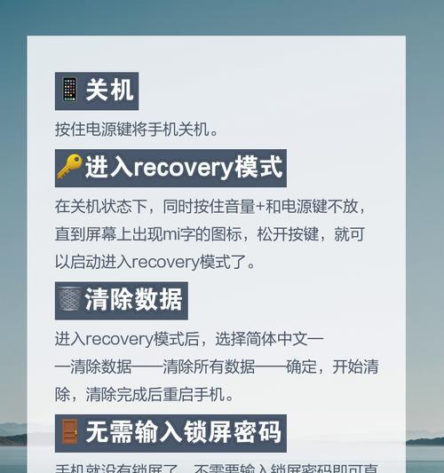 如何清除数据并设置锁屏密码（保护个人信息的有效方法）-第1张图片-星耀数码